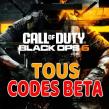 Tous les Codes Bêta Call Of Duty Black Ops 6