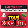 Tous les Codes Bêta Valorant Console