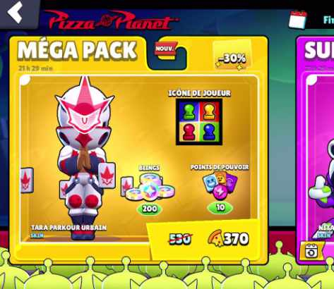 Image contenu-des-packs-boutique-de-levenement-pizza-planet-sur-brawl-stars