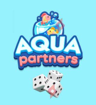 Image 5 000 Lancés de Dés Gratuits et Cadeaux Aqua Partenaires Monopoly Go