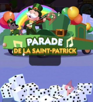 Image +6000 Lancés de Dés Gratuits Parade St Patrick Monopoly Go