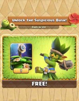 Image Carte Buisson Suspicieux gratuite sur Clash Royale