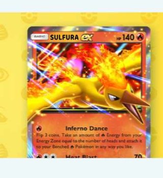 Image Carte Sulfura ex Gratuite sur Pokémon TCG Pocket