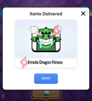 Image Code Cadeau Emote Dragon Féroce Gratuit Clash Royale