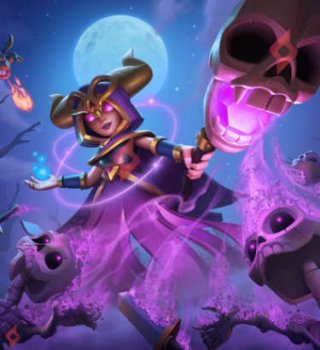 Image Emote Gratuite et Cadeaux Tirage Sorcière Evoluée Clash Royale