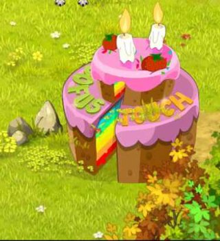 Image Couleurs Gratuites avec Gâteau Anniversaire 8 ans de Dofus Touch