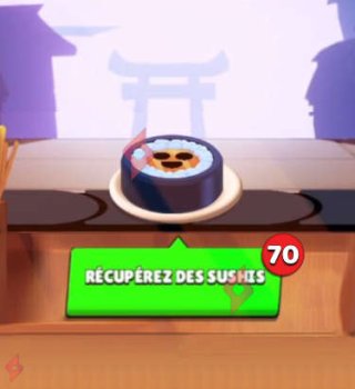 Image Jusqu'à 70 Sushis Gratuits sur Brawl Stars