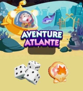 Image Lancer de Dés Gratuits Aventure Atlante Monopoly Go