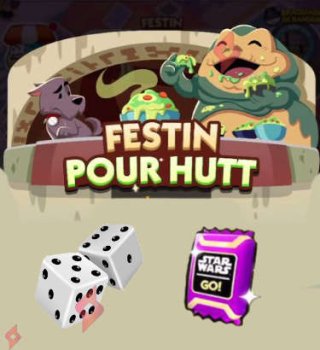 Image Lancer de Dés Gratuits + Autocollants Festin Hutt Monopoly Go