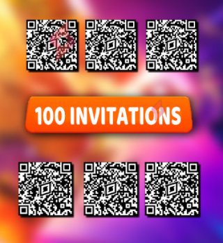 Image New 100 Liens Invitations et QR Code Jeu Mo.co