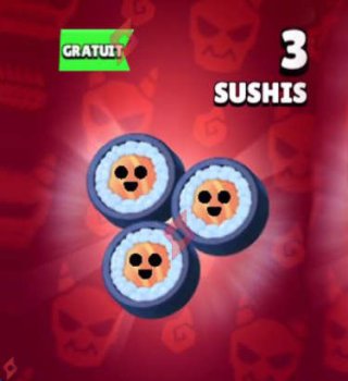 Image Récupère 3 Sushis Gratuits pour Bug sur Brawl Stars