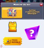 Image Coffres Gratuits et Cadeaux Marche du Roi sur Clash Royale