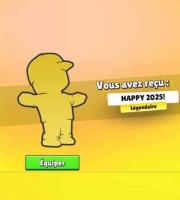 Image Emote Nouvelle Année 2025 Gratuite sur Stumble Guys