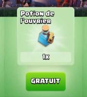 Image Potion Ouvrier Gratuit sur Clash of Clans